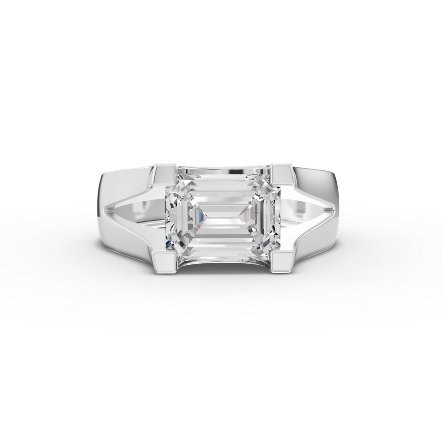 2.00 Ct Emerald Solitaire Lab Diamond Ring