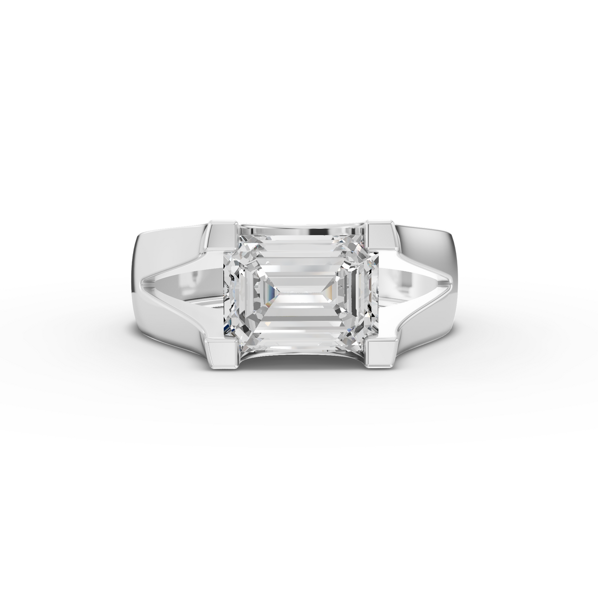 2.00 Ct Emerald Solitaire Lab Diamond Ring
