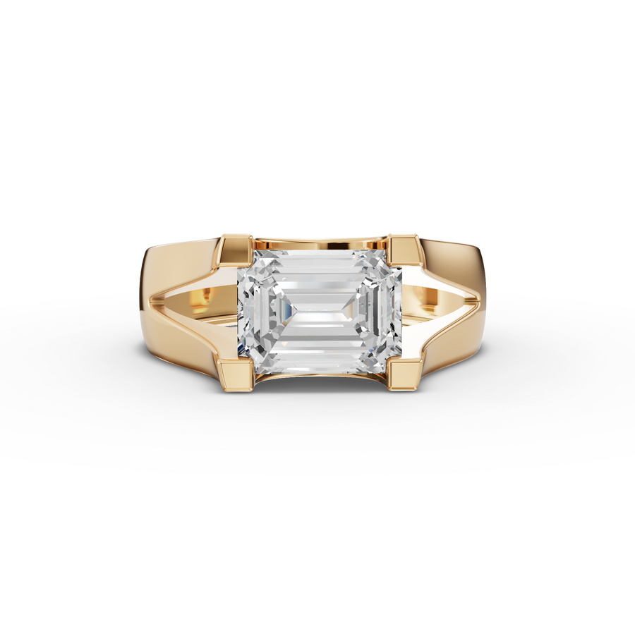 2.00 Ct Emerald Solitaire Lab Diamond Ring