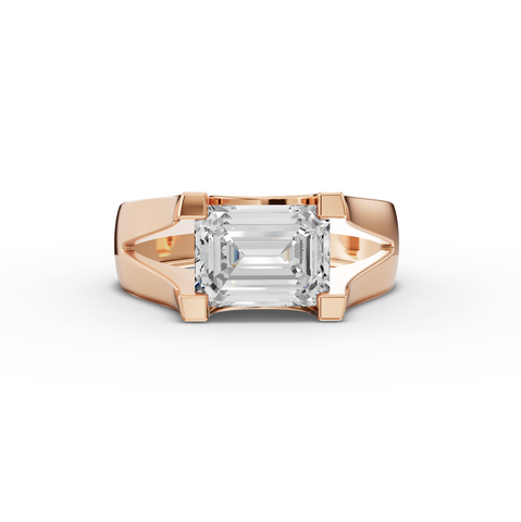 2.00 Ct Emerald Solitaire Lab Diamond Ring