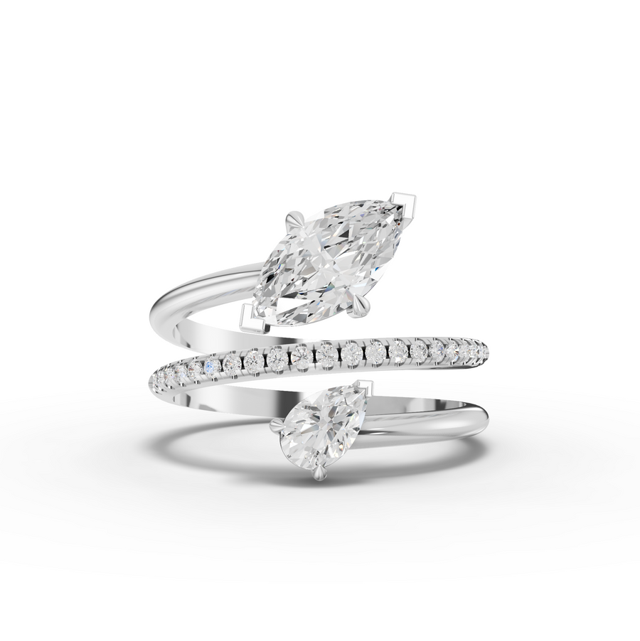 2.30 Ct Open Wrap Marquise Diamond Ring