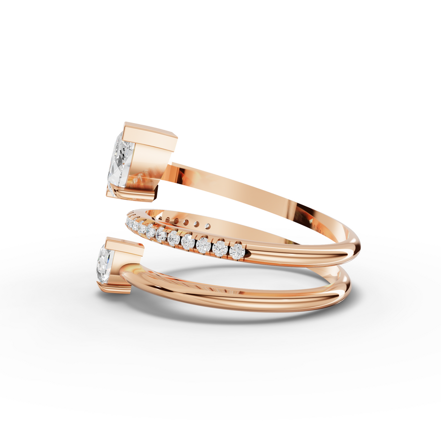 2.30 Ct Open Wrap Marquise Diamond Ring