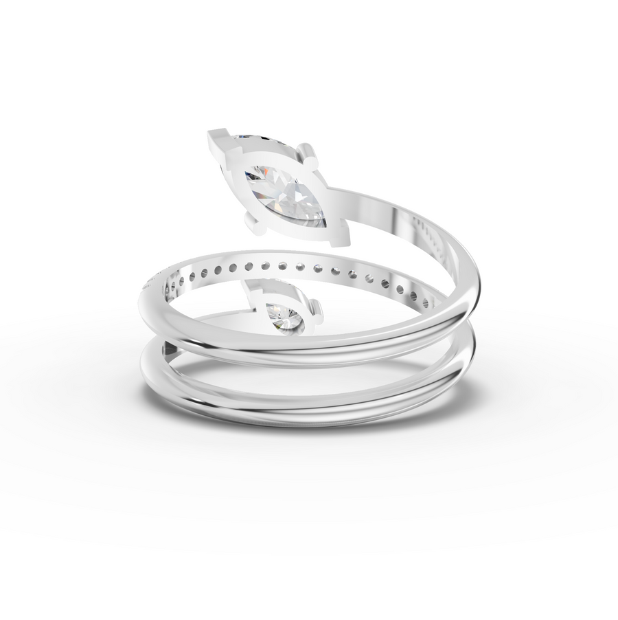 2.30 Ct Open Wrap Marquise Diamond Ring
