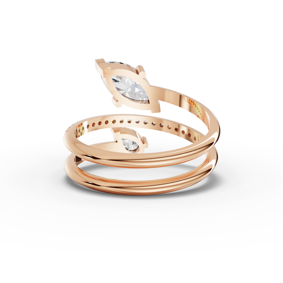 2.30 Ct Open Wrap Marquise Diamond Ring