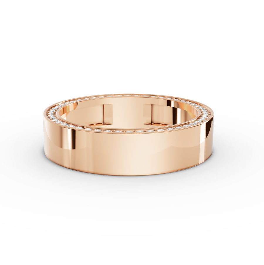 0.7 Ct Diamond Edge Eternity Wedding Band