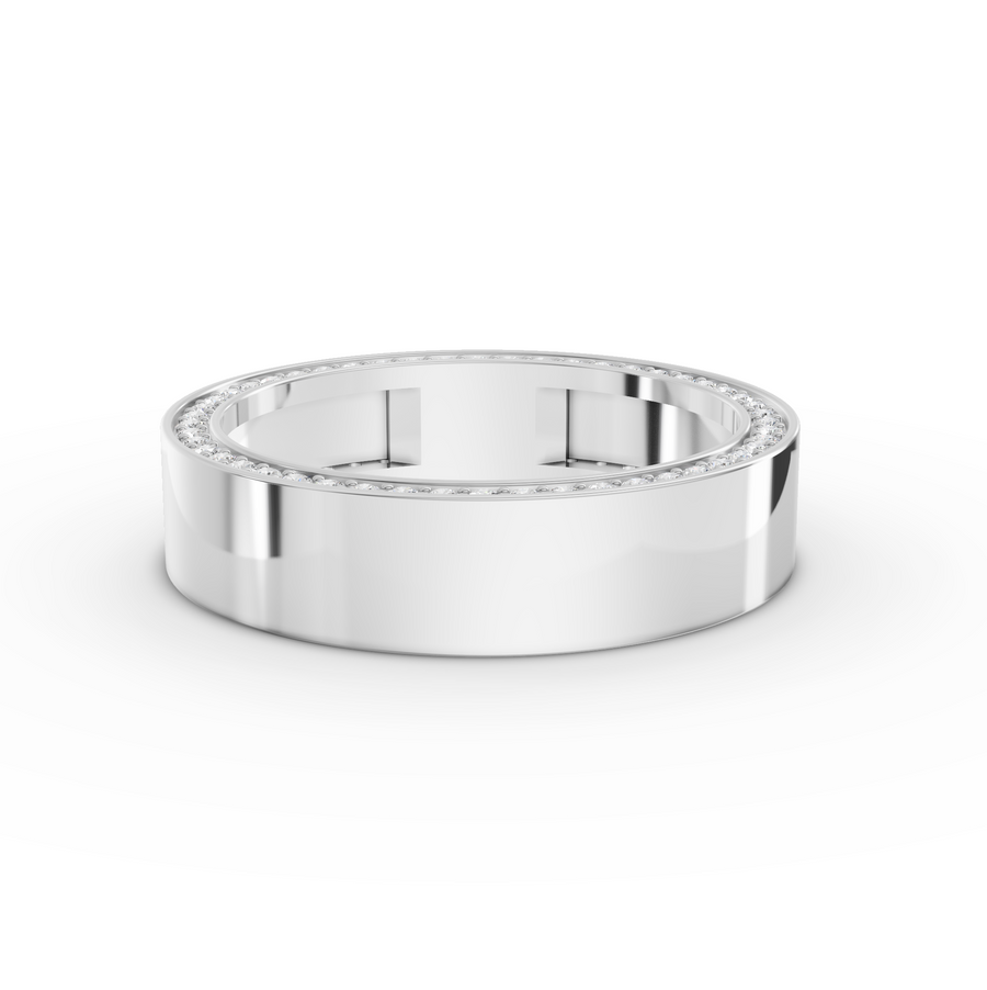 0.7 Ct Diamond Edge Eternity Wedding Band