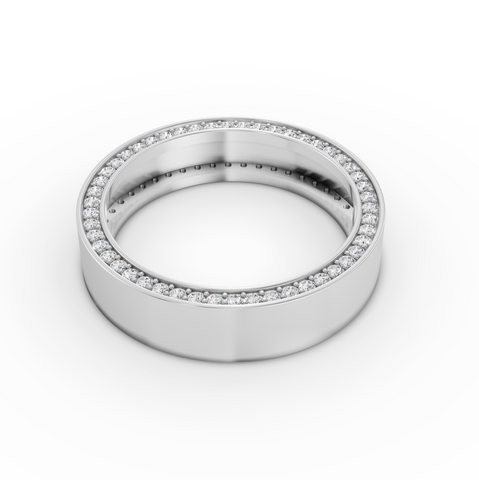 0.7 Ct Diamond Edge Eternity Wedding Band