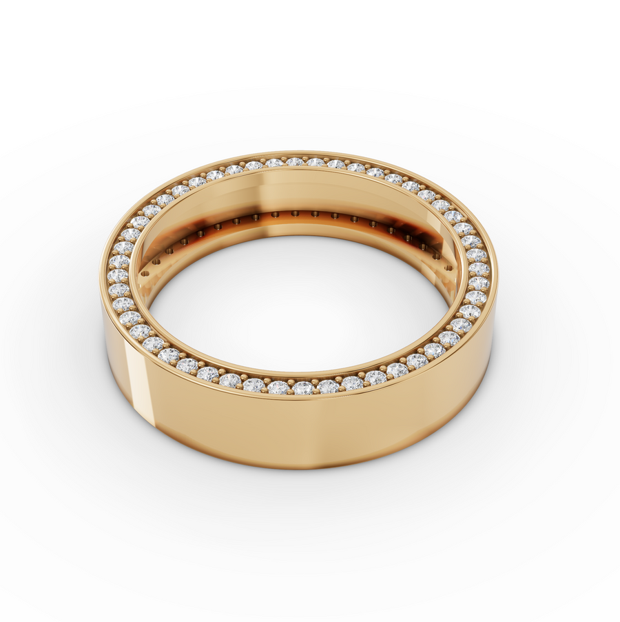 0.7 Ct Diamond Edge Eternity Wedding Band