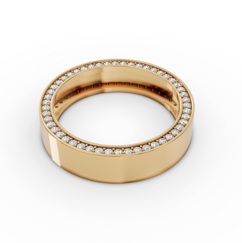 0.7 Ct Diamond Edge Eternity Wedding Band