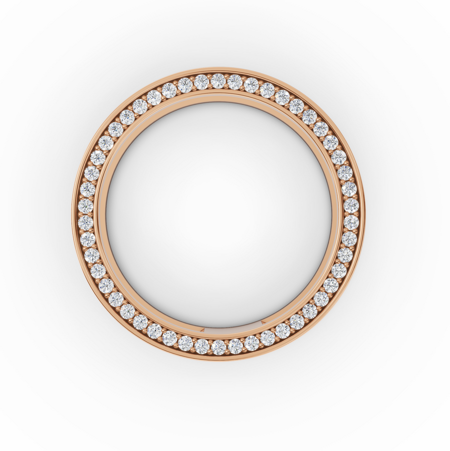 0.7 Ct Diamond Edge Eternity Wedding Band