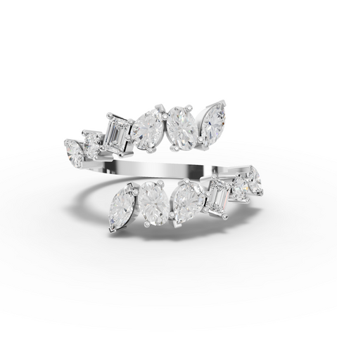 1.27 Ct Mixed Diamond Spiral Ring