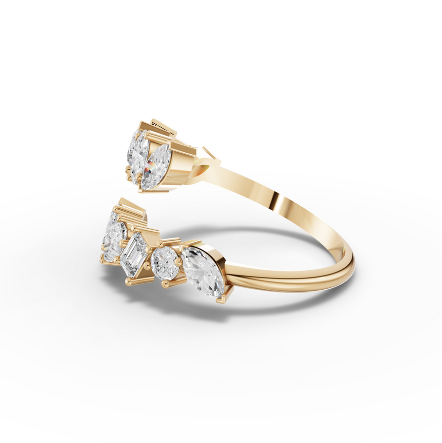 1.27 Ct Mixed Diamond Spiral Ring