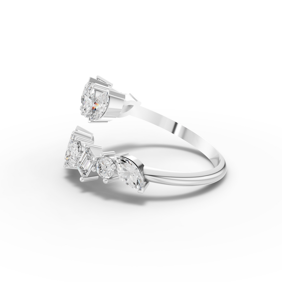 1.27 Ct Mixed Diamond Spiral Ring