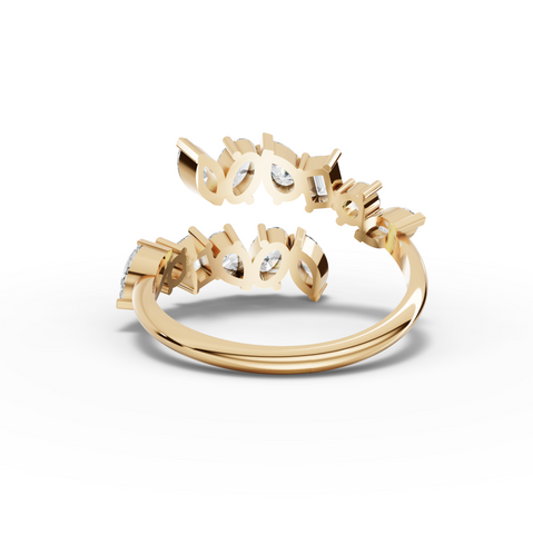 1.27 Ct Mixed Diamond Spiral Ring