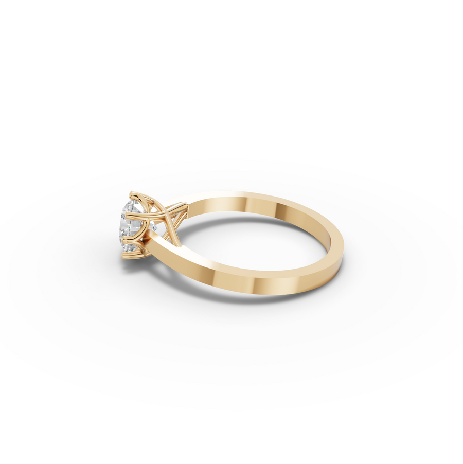 1.00 Ct Six Prong Round Solitaire Engagement Ring