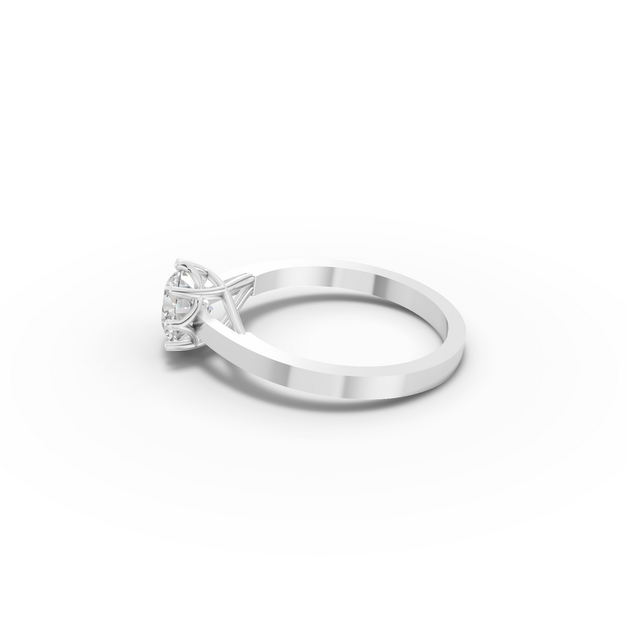 1.00 Ct Six Prong Round Solitaire Engagement Ring
