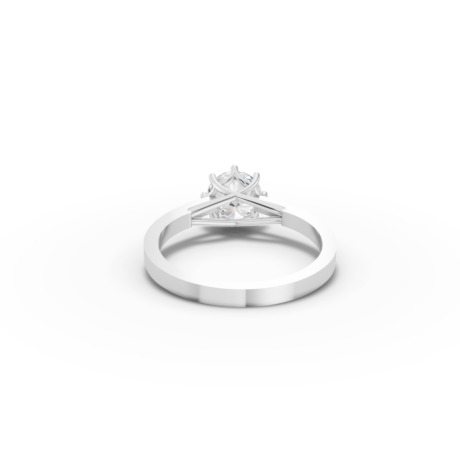 1.00 Ct Six Prong Round Solitaire Engagement Ring