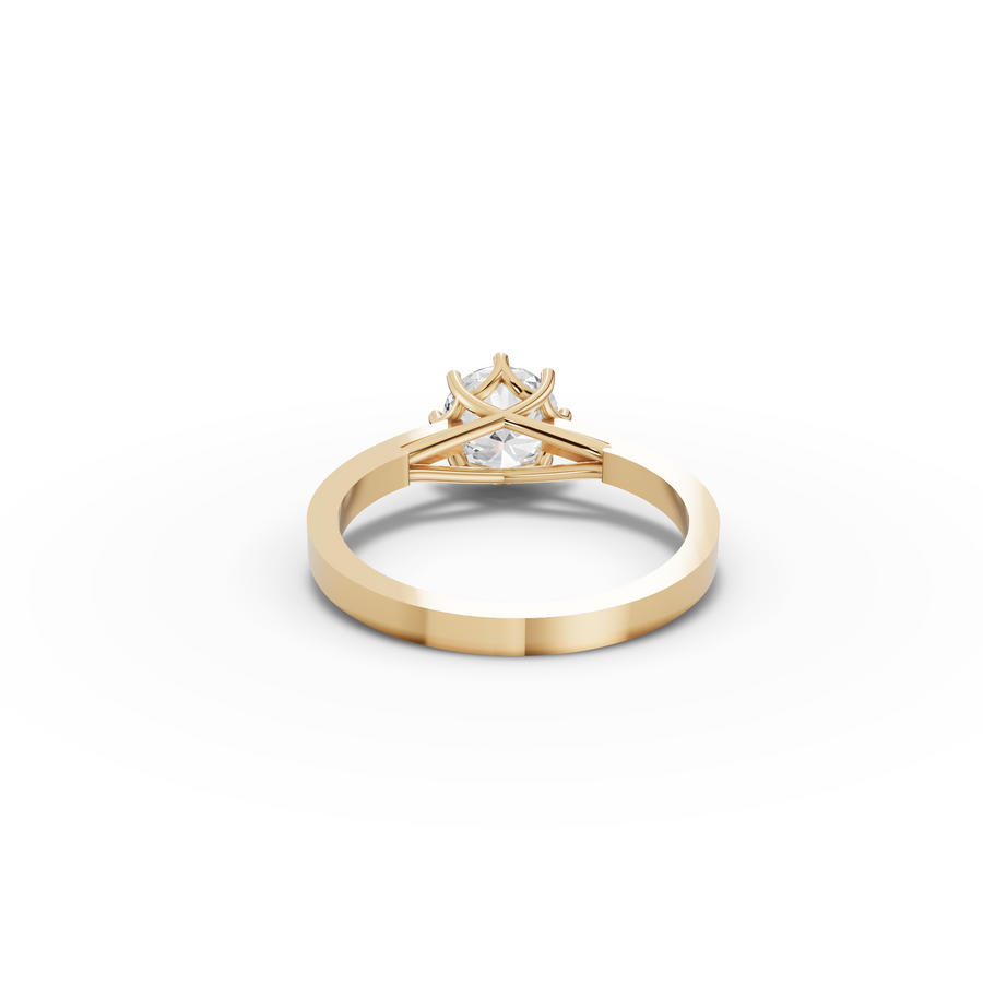 1.00 Ct Six Prong Round Solitaire Engagement Ring