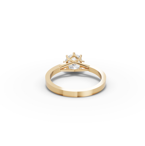 1.00 Ct Six Prong Round Solitaire Engagement Ring