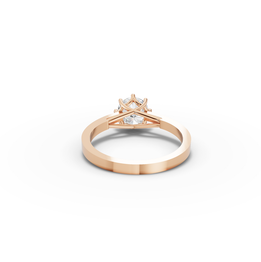1.00 Ct Six Prong Round Solitaire Engagement Ring