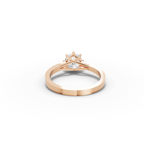 1.00 Ct Six Prong Round Solitaire Engagement Ring