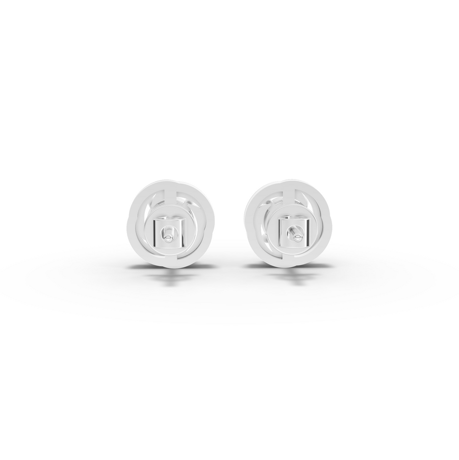 0.50 Ct Round Diamond Swirl Stud Earrings