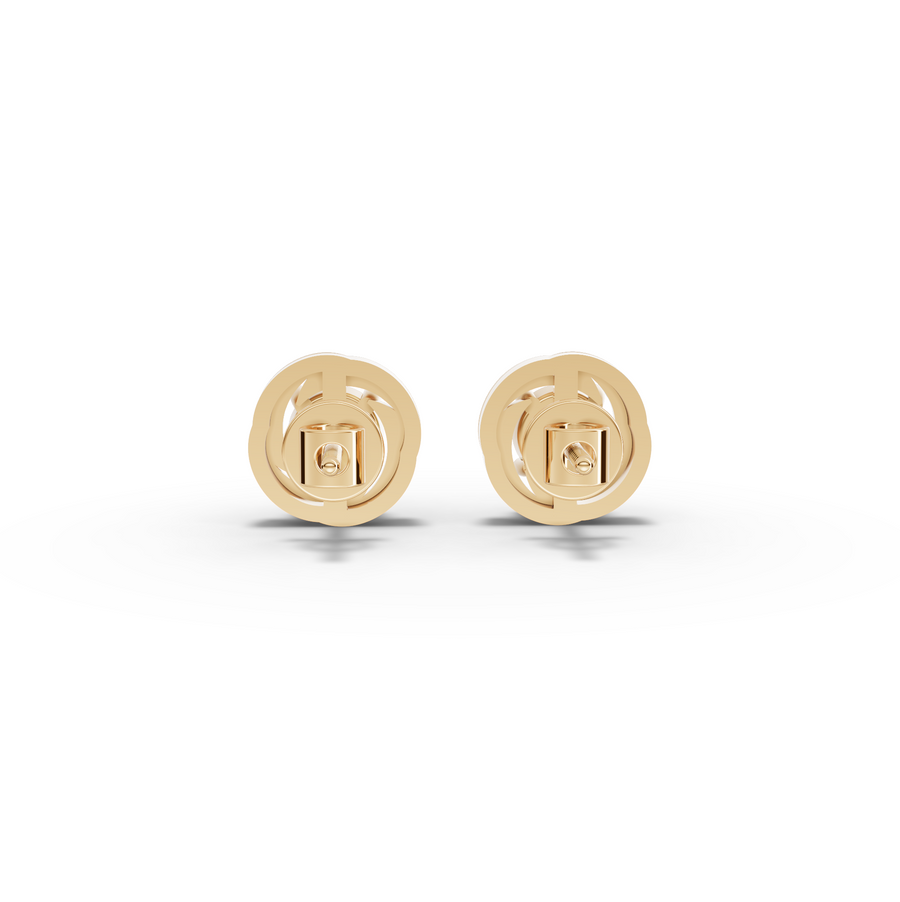 0.50 Ct Round Diamond Swirl Stud Earrings