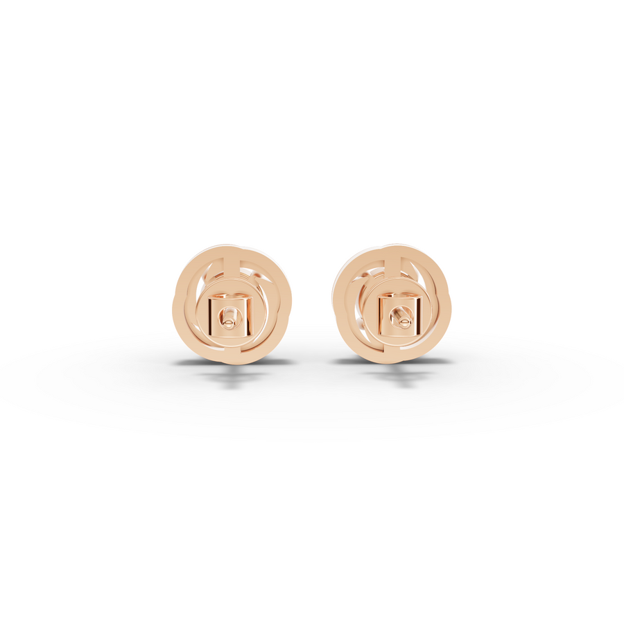 0.50 Ct Round Diamond Swirl Stud Earrings