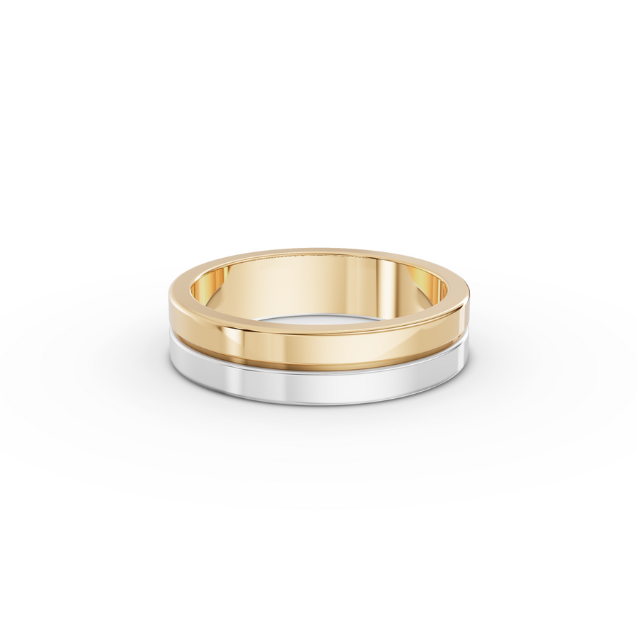 0.092 Ct Two Tone Princess Diamond Band
