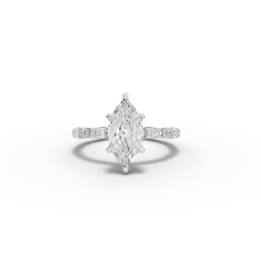2.14 Ct Marquise Diamond Eternity Engagement Ring
