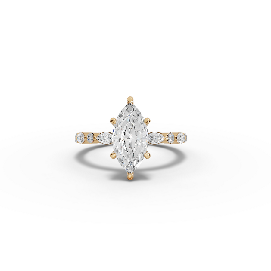 2.14 Ct Marquise Diamond Eternity Engagement Ring