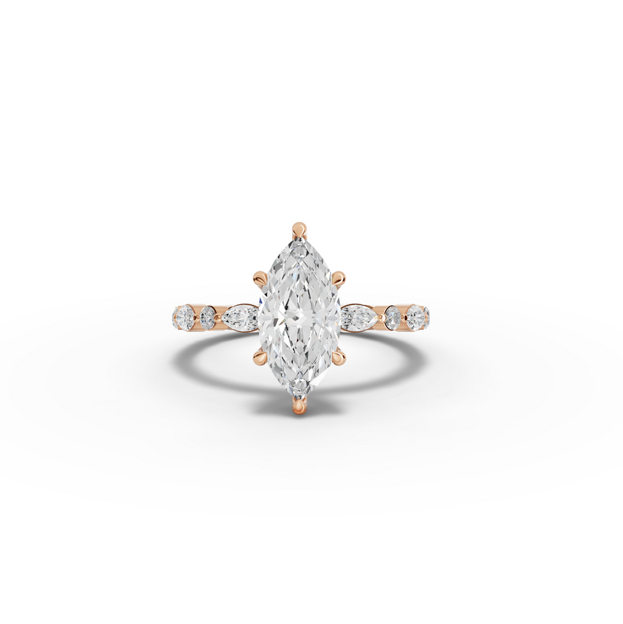 2.14 Ct Marquise Diamond Eternity Engagement Ring