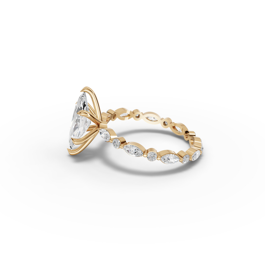 2.14 Ct Marquise Diamond Eternity Engagement Ring