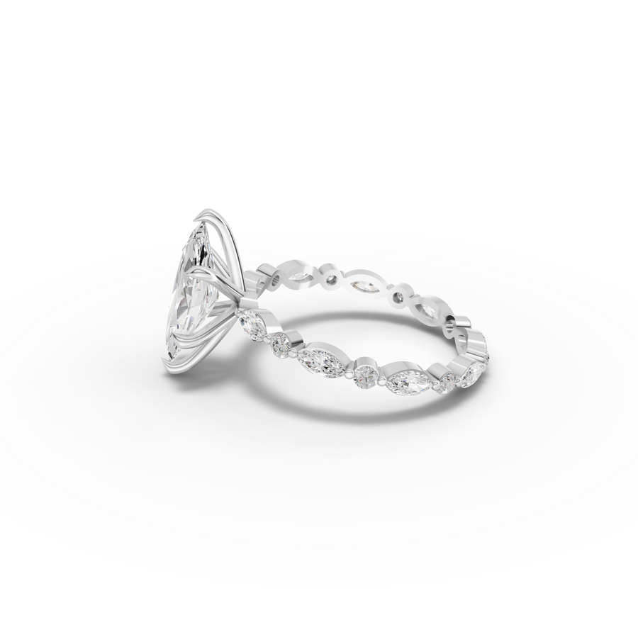 2.14 Ct Marquise Diamond Eternity Engagement Ring