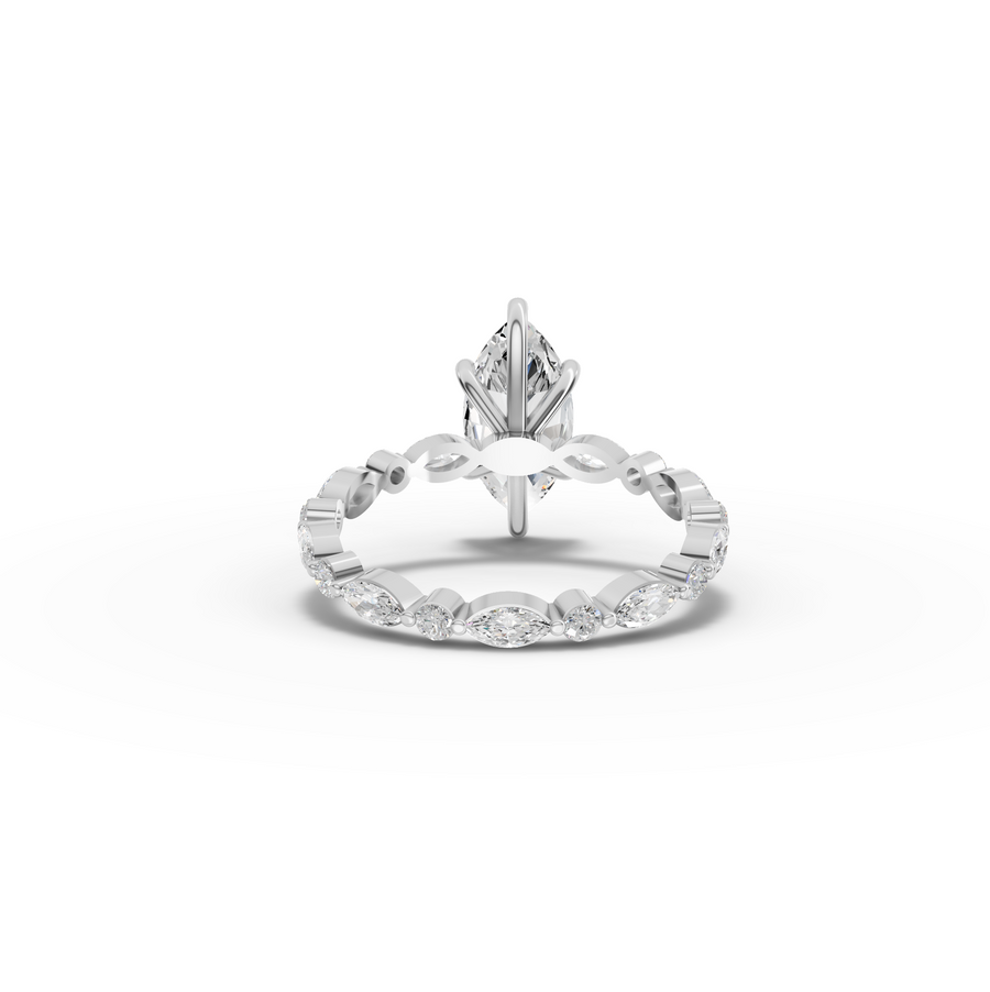 2.14 Ct Marquise Diamond Eternity Engagement Ring