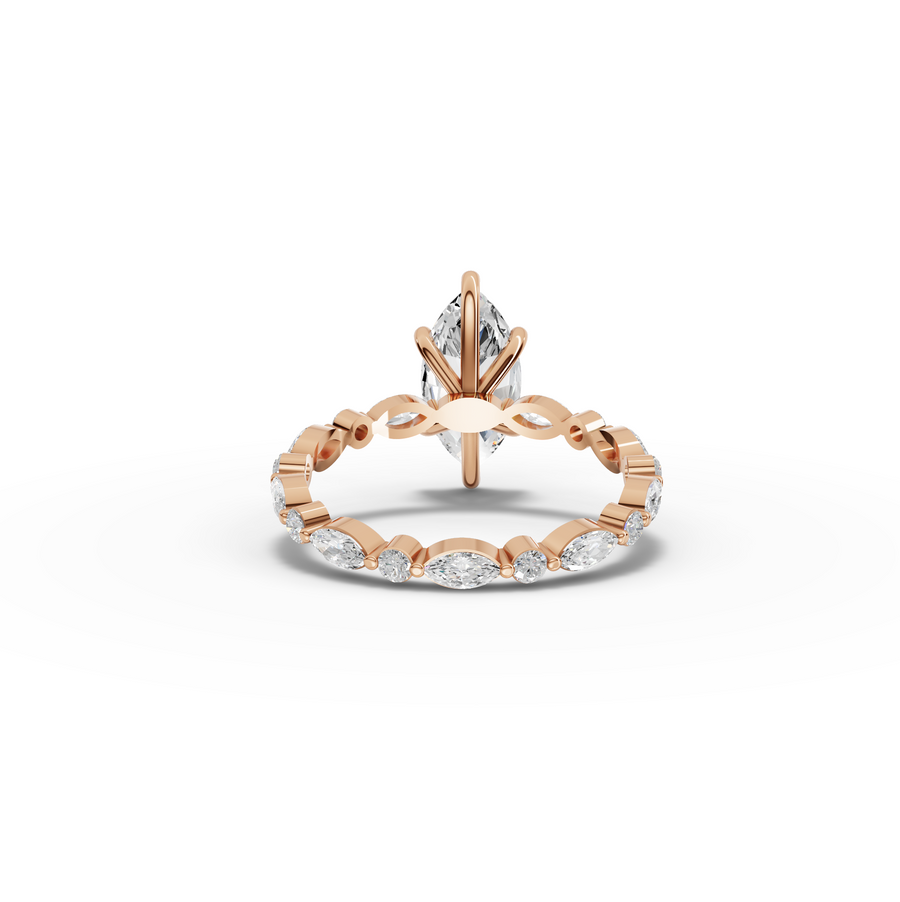 2.14 Ct Marquise Diamond Eternity Engagement Ring