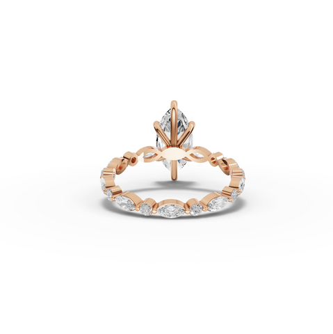 2.14 Ct Marquise Diamond Eternity Engagement Ring