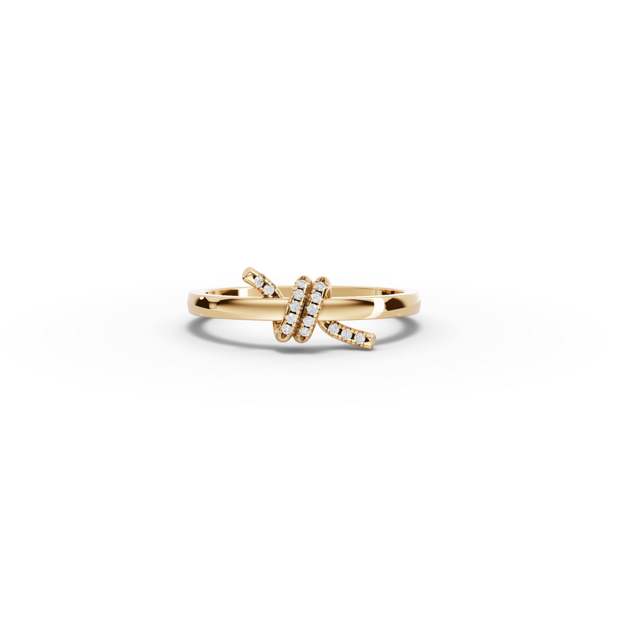 0.041 Ct Round Diamond Barbed Wire Ring
