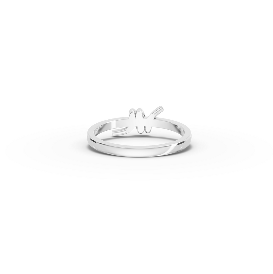 0.041 Ct Round Diamond Barbed Wire Ring