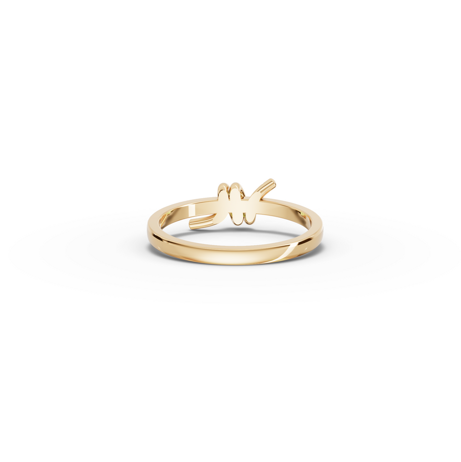 0.041 Ct Round Diamond Barbed Wire Ring