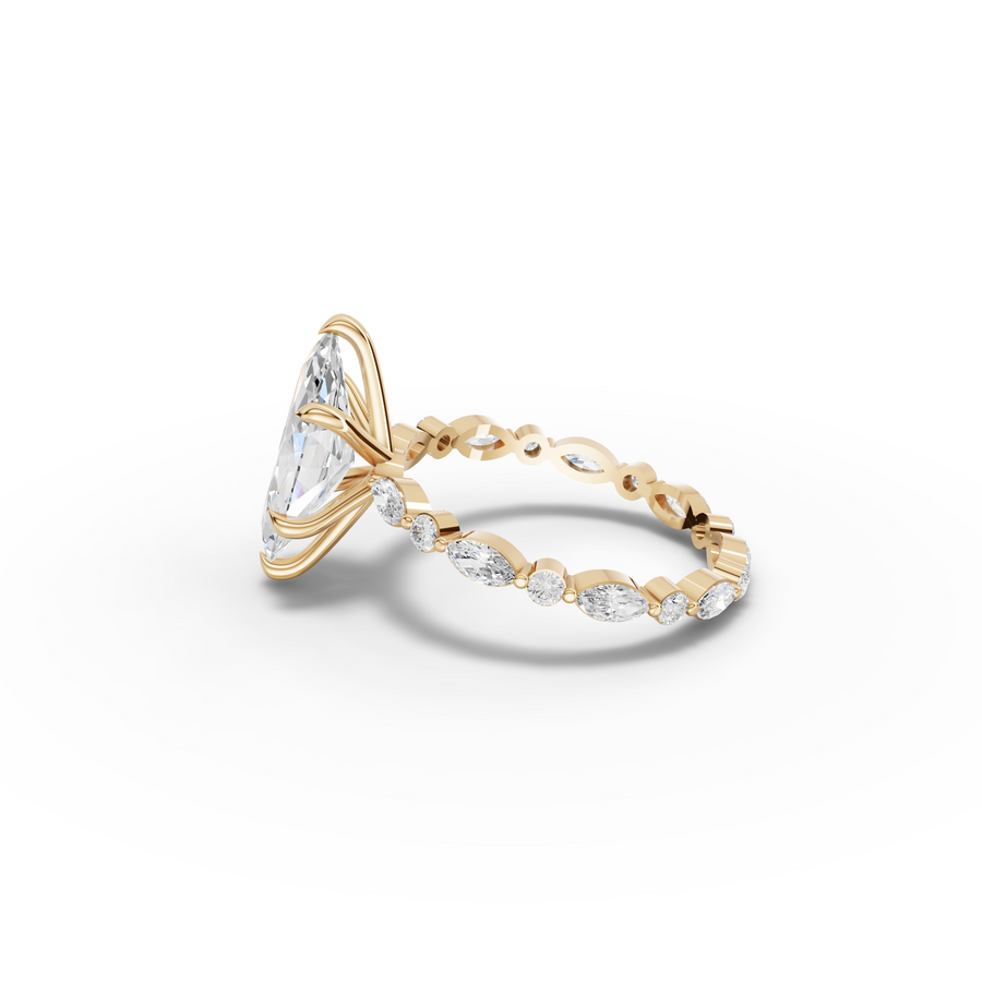 2.64 Ct Marquise With Side Diamond Engagement Ring