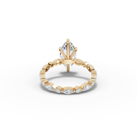 2.64 Ct Marquise With Side Diamond Engagement Ring