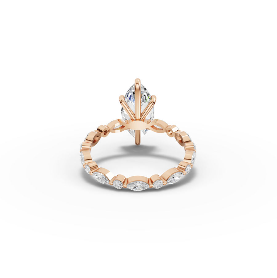 2.64 Ct Marquise With Side Diamond Engagement Ring