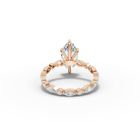 2.64 Ct Marquise With Side Diamond Engagement Ring