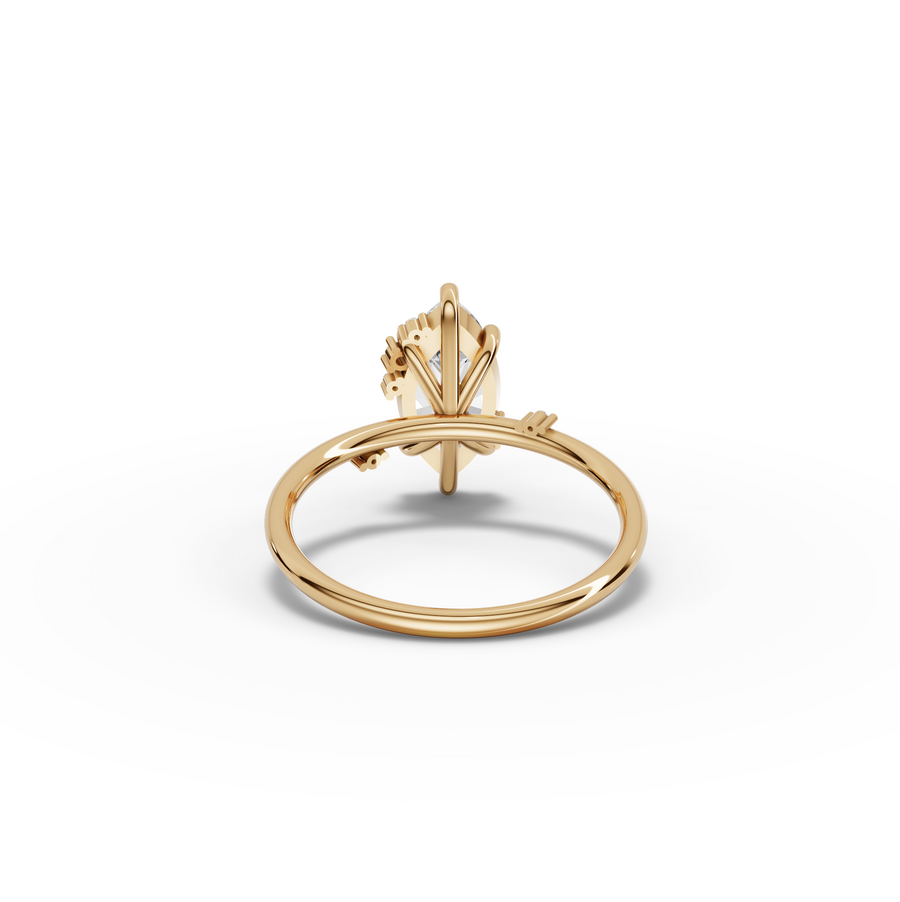 1.52 Ct Marquise Solitaire with Side Diamond Ring