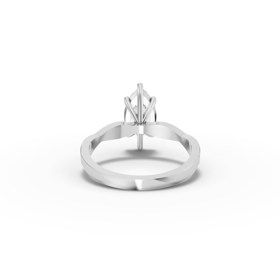 1.53 Ct Marquise Diamond Twisted Band Engagement Ring