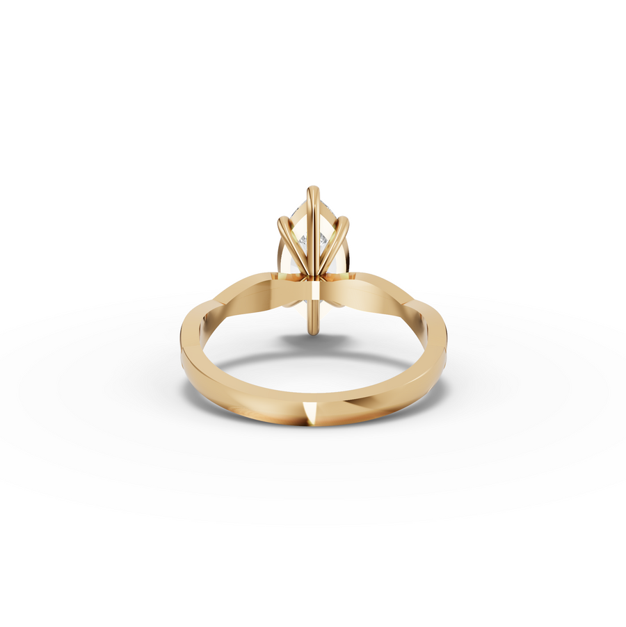 1.53 Ct Marquise Diamond Twisted Band Engagement Ring