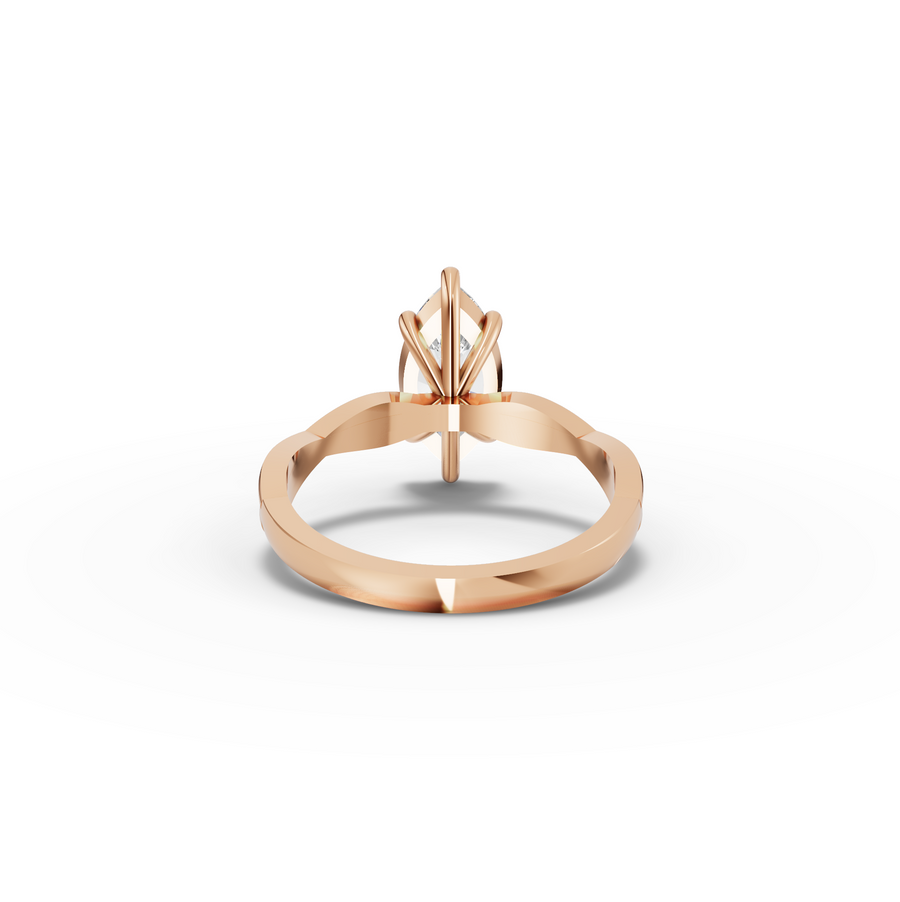 1.53 Ct Marquise Diamond Twisted Band Engagement Ring