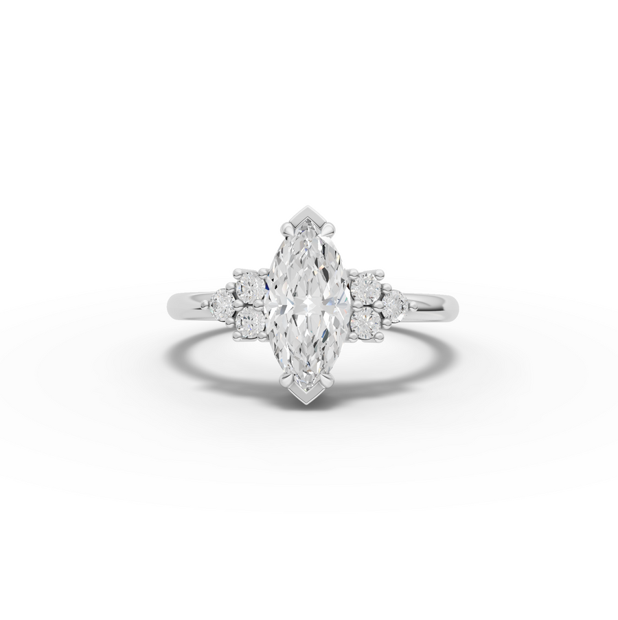 1.18 Ct Marquise With Side Stone Ring
