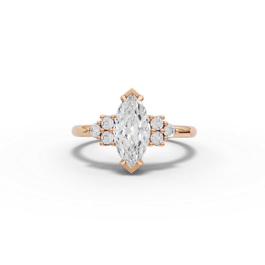 1.18 Ct Marquise With Side Stone Ring